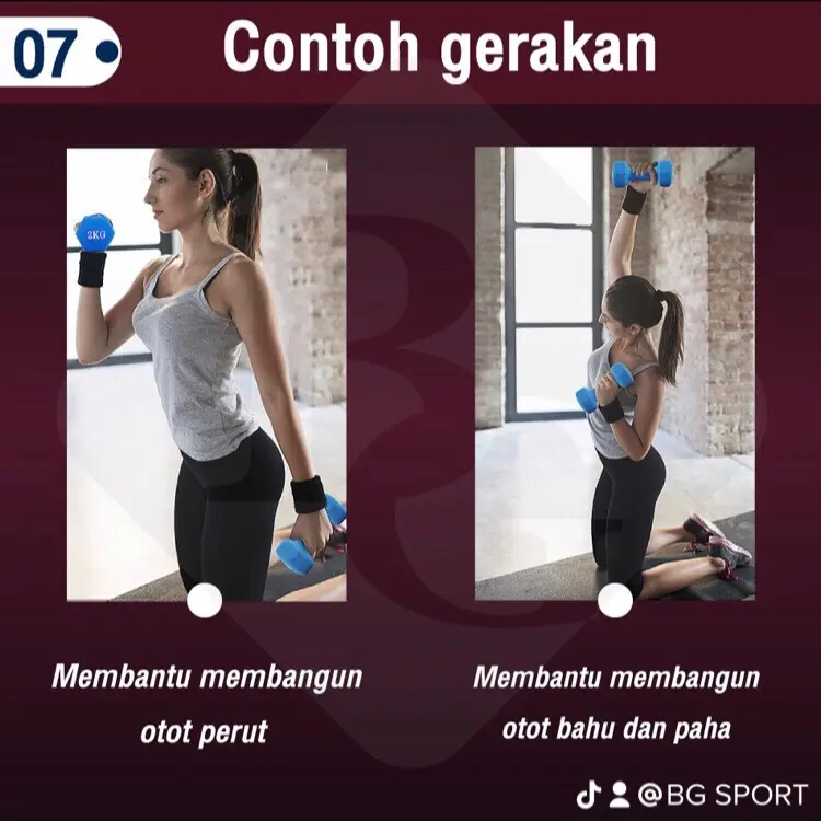 BG Sport Mini Dumbbell Neopren Alat Latihan Olahraga Beban Gym Fitness Otot Barbell Mini Beban 1Kg (1pcs) 8