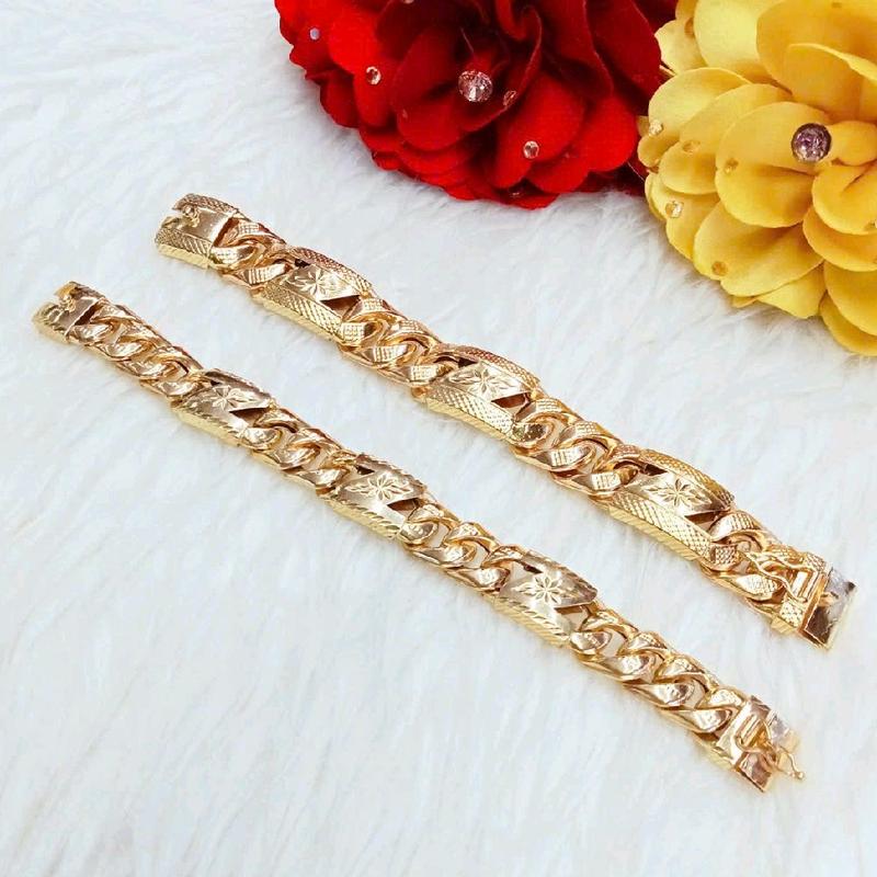 Lắc Tay Mẫu Khoen Lật Bọng N Hoa Thị Đồng Đỏ Màu Vàng Tây 750 Phụ Kiện Hoa