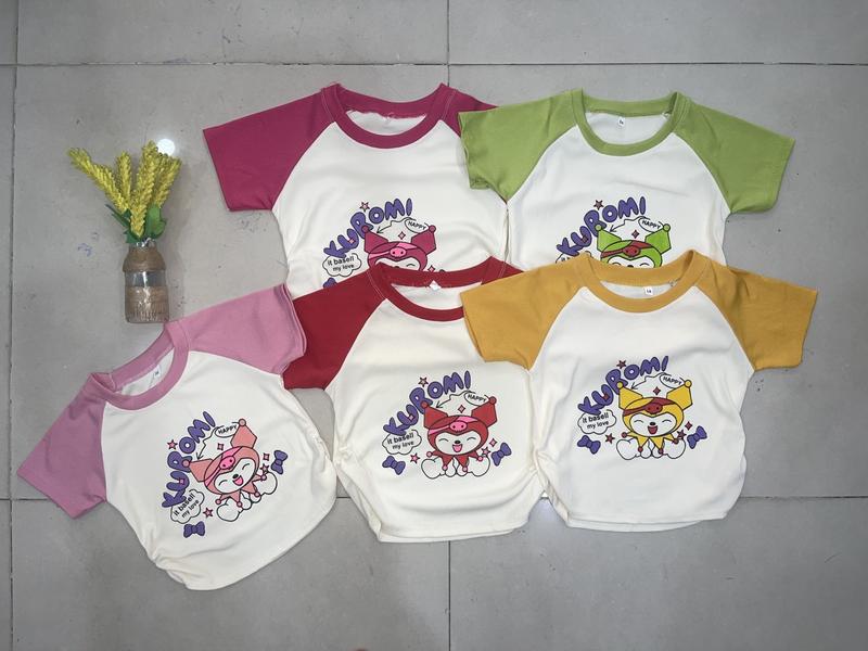 [8-22kg] Set áo vải gân tăm in hình + Váy (có lót) vải Cotton lạnh kèm túi đeo cho bé gái mặc đi học, đi chơi (TT004, TT027, TT140) 4
