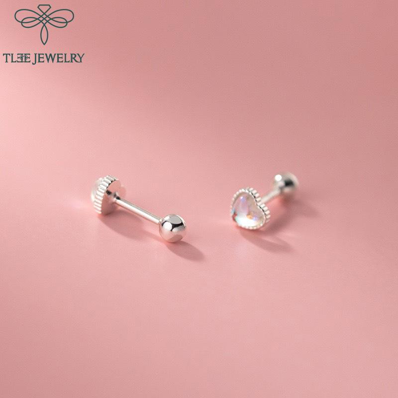 Product Introduction of Khuyên tai bạc nữ TLEE tim đá nhỏ chốt vặn mẫu lạ cực trendy TLEE JEWELRY B0126 3