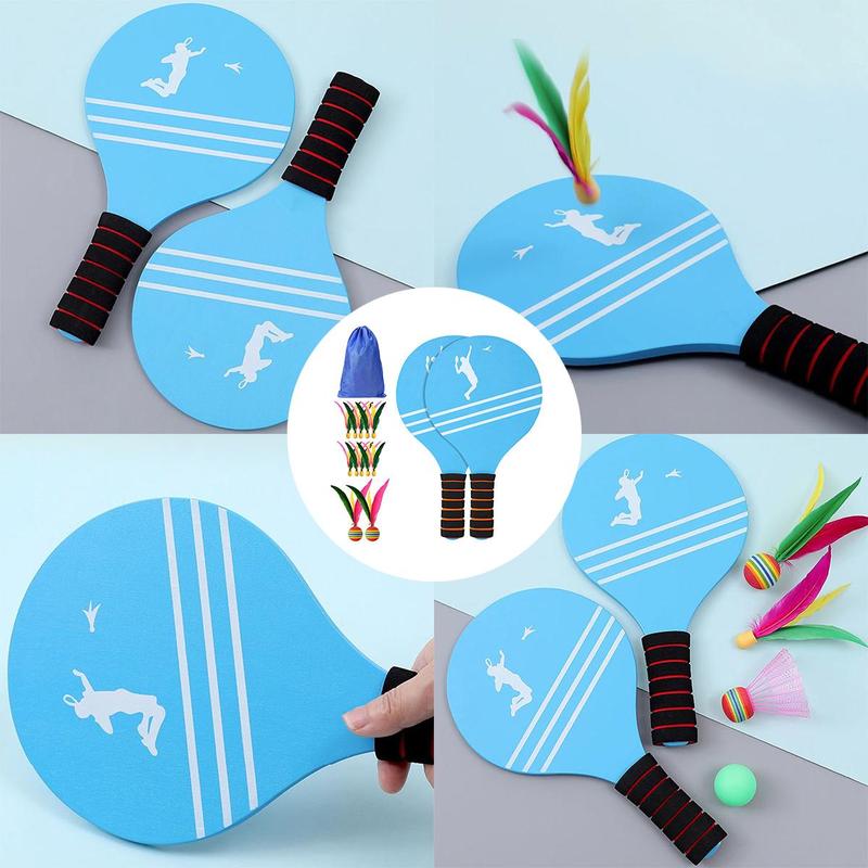Camping Equipment Badminton Set Badminton Rackets Yard Lawn Game Wooden Rackets 2