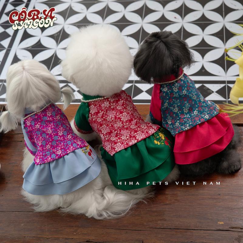  Áo Dài Cô Ba  KHÔNG CHUỖI KHÔNG NÓN  Cho Chó Mèo 2026 Quần Áo Cho Thú Cưng Chất Vải Cao Cấp Hiha Pets. 