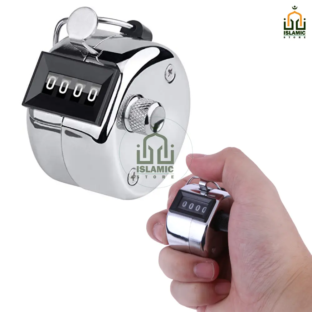 Tasbih Besi Tekan Mekanikal 4 Digit Number Hand Held Tally Counter ...