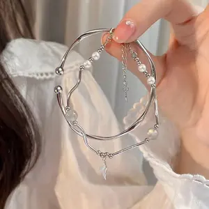 【Jojoo】Fishtail Bracelet Mobius Ring Bracelet Moonlight Stone Bracelet Set