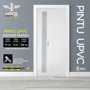 Pintu UPVC Full Panel Pintu Kamar Mandi Putih 70x200cm