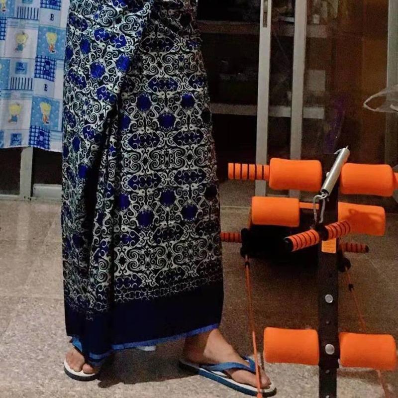 Product Introduction of Quần Áo Dân Tộc, Thiết Kế Lồng Ji Longji, Vải Gạc, Váy Ống Nam Và Nữ, Váy Dài In Hình, Màu Trắng Tinh Khiết, Thích Hợp Cho Myanmar, Thái Lan Và Malaysia 3