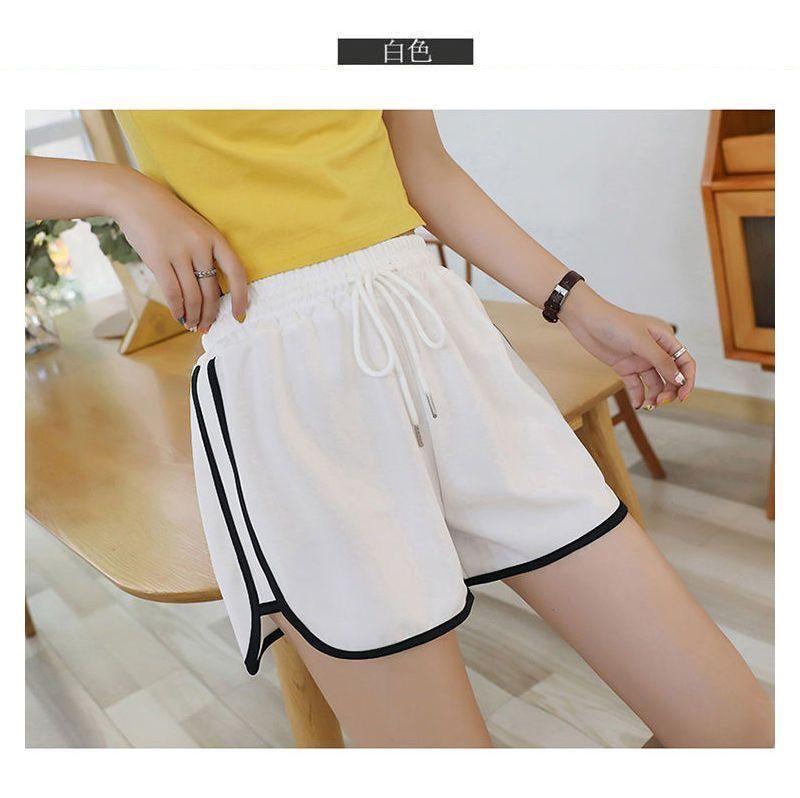 Product Introduction of BM American Sports Shorts Women's Summer Thin Loose Wide-Leg Pants Small Shorts Hot Pants 2024 New Women's Clothing Lingerie Bottom Minimalist Basic Comfort Casual 4