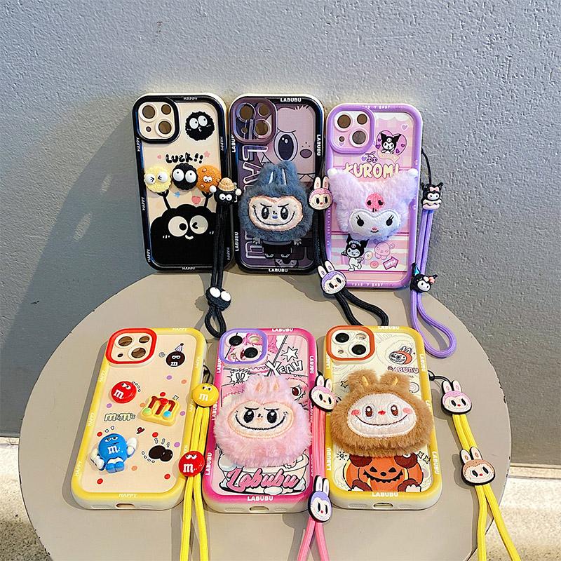 suitable for Samsung Galaxy A13 4G,A13 LIE 4G cases lanyard 3D cartoon  plush doll soft silicone shockproofall inclusive protective phone cases,Cute  little monster,Rabbit,Kuromi - TikTok Shop Philippines