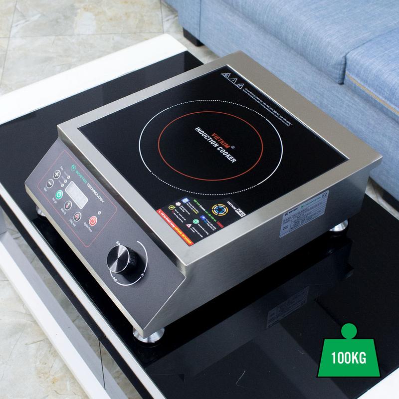  Bếp từ Inox công nghiệp 4200W - model K42  Chịu lực 100KG  