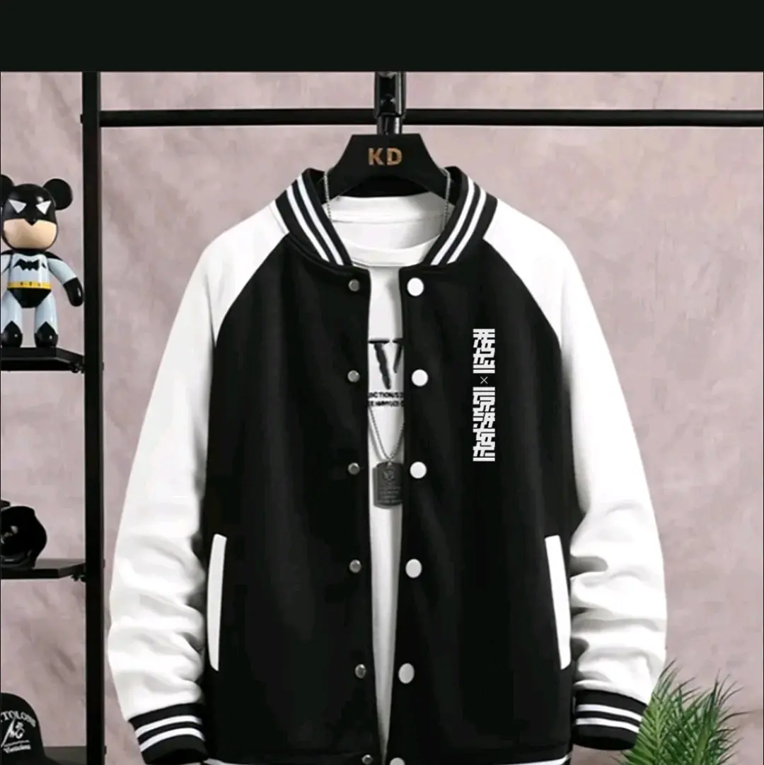 JAKET BASEBALL JUMBO BIGSIZE PRIA WANITA READY STOK S-7XL MODEL VARSITY KANCING Fleece High Katun Logo Nyaman Sablon Sweater