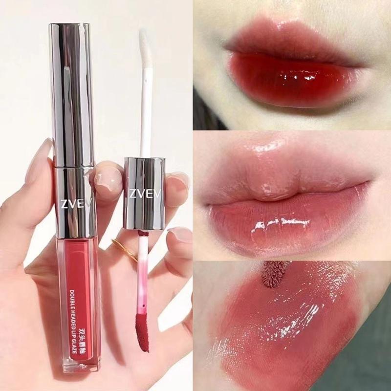 Son Môi Hai Đầu Màu Trong Suốt Son Kem Đá Băng Son Kem Lì Dưỡng Ẩm Lâu Trôi Dưỡng Ẩm Làm Căng Mọng Son Môi 2 Trong 1 Son Bóng Tráng Gương Nước Trang Điểm Môi Thanh Toán Khi Nhận Hàng