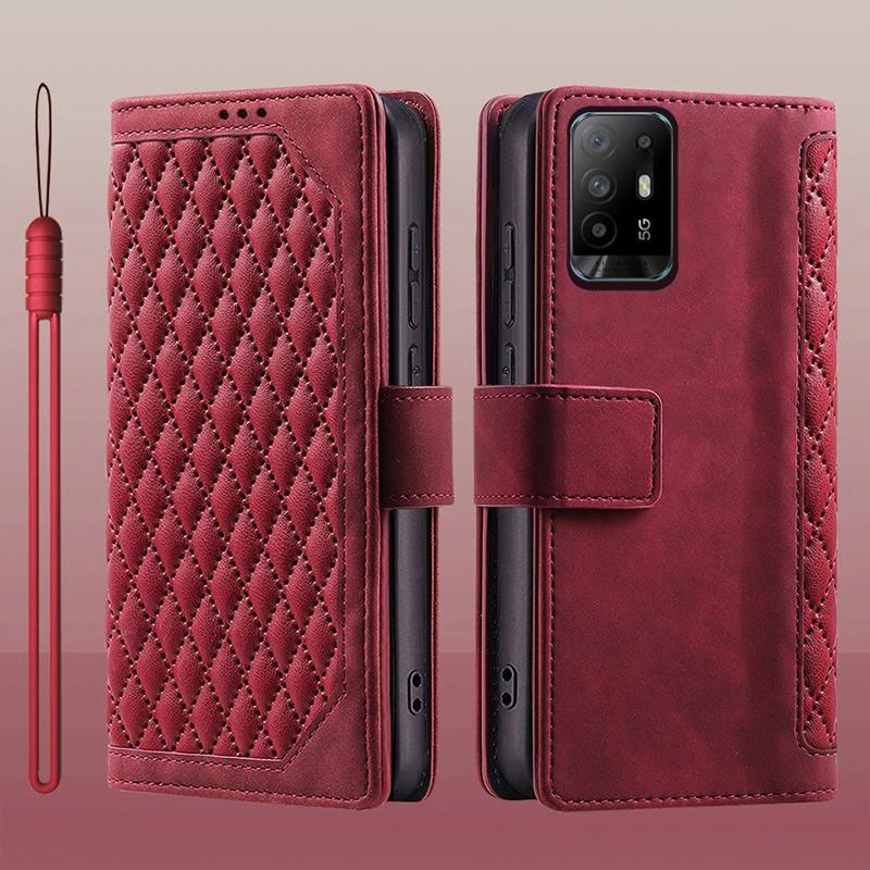GOKEN Custodia Flip Per Oppo A94 5G E Reno 5Z 5G - Portafoglio In Pelle