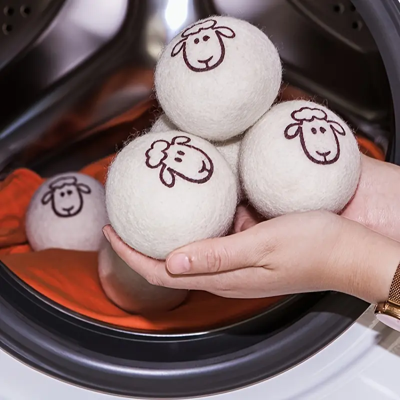 1pcs Reusable Wool Laundry Dryer Balls Fabric Softener Alternative for Washing Machine Wrinkle Reducer Cleaning Supplies Gadgets Accessory