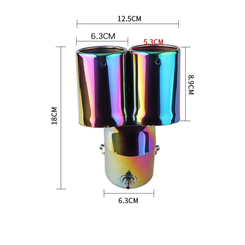 Product Introduction of Lót Hậu Mãi Xe Hơi, Trang Trí Xả Ô Tô, Đầu Trang Trí, Bằng Thép Không Gỉ, 2,5 "Đầu Vào, Thích Hợp Cho Hầu Hết Các Loại Ô Tô, Hàng Tại Chỗ, Thanh Toán Khi Nhận Hàng, Cho Một Chiếc 10