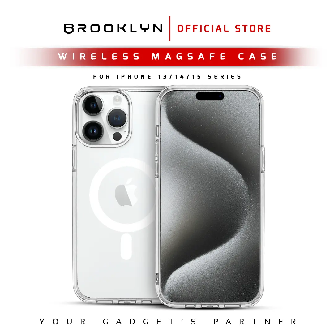Brooklyn Slim Clear MagSafe Casing iPhone 15/14/13/12 Pro/Max/Plus Case Protection Layar