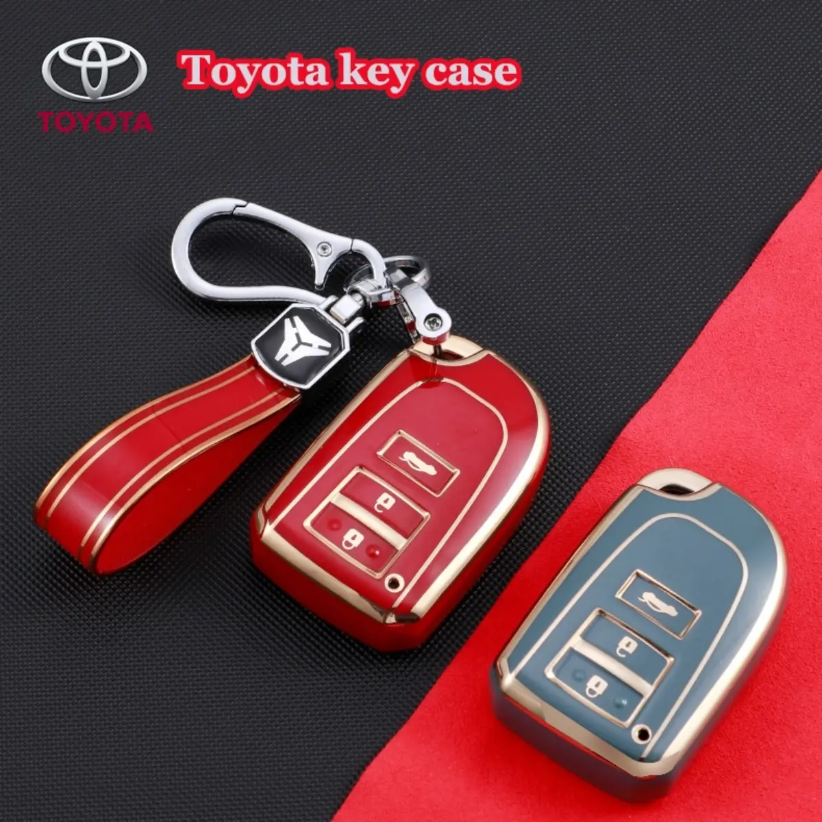 Vỏ chìa khóa điều khiển từ xa, Toyota, cho Vios và Yaris, vỏ bọc chìa khóa, móc chìa khóa Toyota