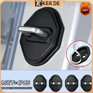 [Kerde]Set 4 PCS Penutup Pelindung Kunci Pintu Mobil | Silikon Peredam Getaran | Mencegah Debu, Karat, dan Bunyi Mengganggu