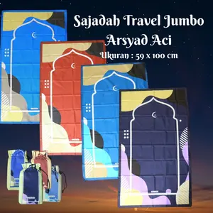 Sajadah Travel JUMBO /Haji/Umroh Pouch Serut Motif Printing