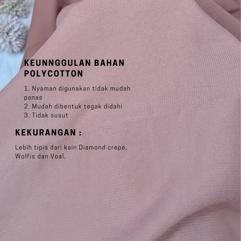 L HAURA SCARF HIJAB MALAY SYAR'I Empat Nyaman Oval Polycotton 8