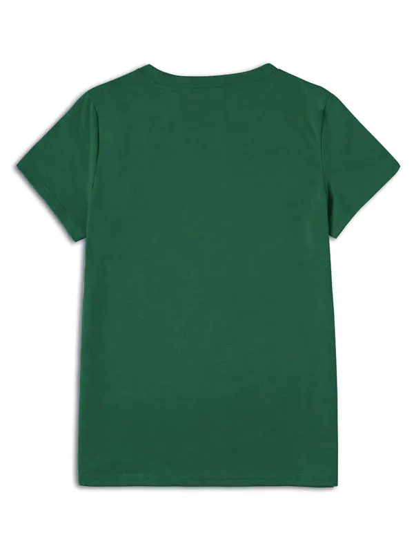 Women's Clover Print Round Neck Tee, Fashion Casual Crew Neck T-Shirt for Daily Holiday Vacation Outdoor Wear, Ladies Clothes for Summer 1