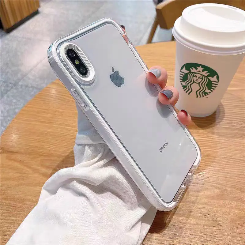 Sarung Kalis Kejutan Lutsinar, Reka Bentuk 3 dalam 1, Untuk iPhone 11 / XR, 15 Pro Max, 12, 13, 14 Pro Max, iPhone 6, 6s Plus, 7 Plus, 8 Plus, SE 2020, XS Max, 14 Plus, Penutup Pelindung TPU Jelas Mewah Casing Lampu