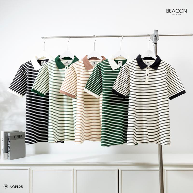 Product Introduction of Áo Polo Nam Mẫu Phối Sọc Ngang BỜM SHOP (Beacon Denim cũ) Chất Cotton Pha Poly Mã AOPL25 Menswear Top 37