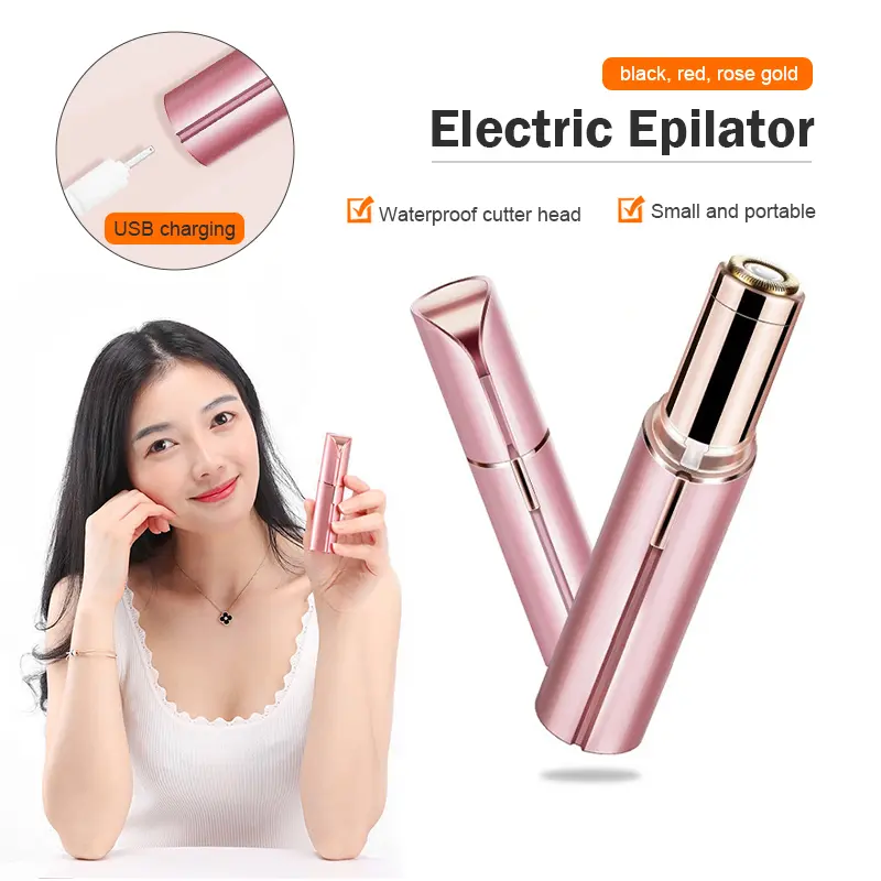 【Msia Ready Stock】Mini Electric Epilator For Women Body Facial Hair Remover Razor Depilator Fashion Bikini Body Face Neck Leg Hair Trimmer Peranti Penyingkiran Rambut Gold Removal