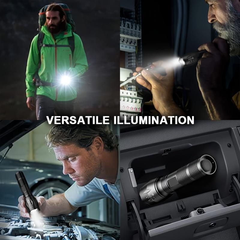 Adjustable Zoom LED Brightest Flashlight, Long Lasting LED Flashlights, Flash Light with 5 Lighting Modes, Outdoor Pocket Torch Light for Camping, Portable Flashlight for Men, Valentine's Day Gift 6