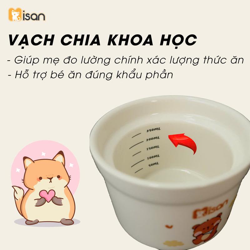 Chén/Hũ Sứ Đựng Đồ Ăn Dặm Nắp Silicon Cho Bé, Thể Tích 250ml, Bát Sứ Ăn Dặm In Hình Họa Tiết Siêu Yêu 3