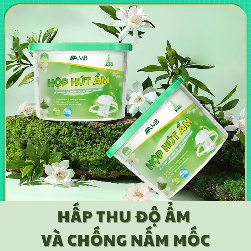 Hộp Hút Ẩm Khử Mùi AMB ,Hộp Chống Ẩm Mốc Chống Ẩm Mốc Cho Tủ Quần Áo, Tủ Giày, Phòng Vệ Sinh.