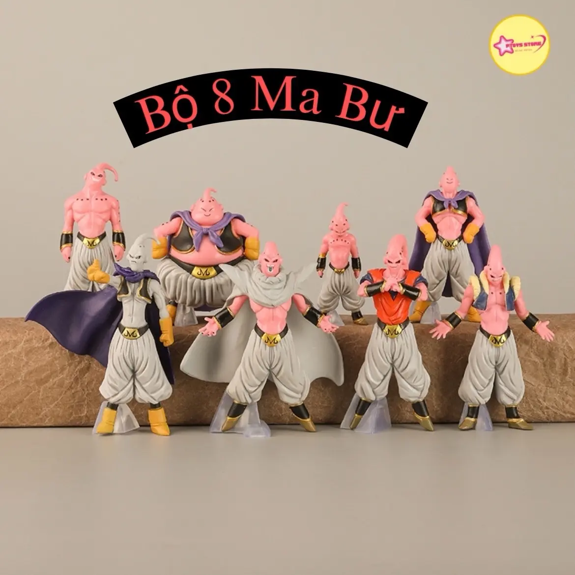 Bộ đồ chơi 8 mẫu Ma Bư DragonBall - Cao 7-13cm - Nhựa PVC cao cấp Toy Mô Hình