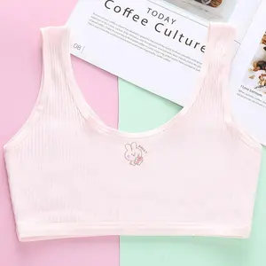 BINBINKIDS MINISET BUNNY TANPA BUSA ANAK PEREMPUAN USIA SD-SMP Fashion Motif Smile Ukuran M & L Bahan Katun Adem dan Melar Nyaman untuk Bermain dan Belajar