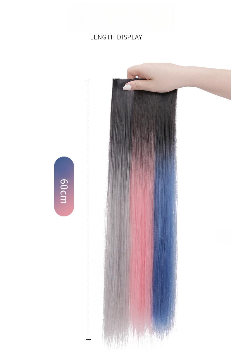 Product Introduction of Tóc Nối Dạng Kẹp, Để thả Tai, Mảnh Tóc Highlighted, Màu Tóc Ombre, Tóc Nối Liền Mạch, Mảnh Tóc Có Màu, Trang Trí, Không Hoàn Trả Hoặc Trao Đổi 2