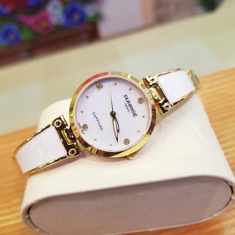 Đồng hồ nữ SUNRISE 9991SA ,full hộp thẻ chính hãng, kính sapphire chống xước Women Watch đồng  hồ  Đeo Tay lắc