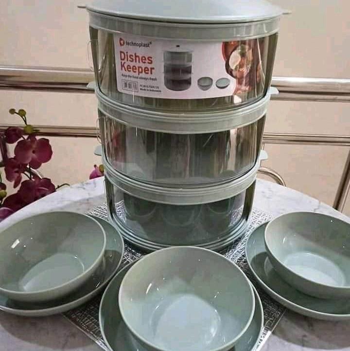 Tudung saji susun 3. Dishes Keeper susun 3 merek Technoplast 1