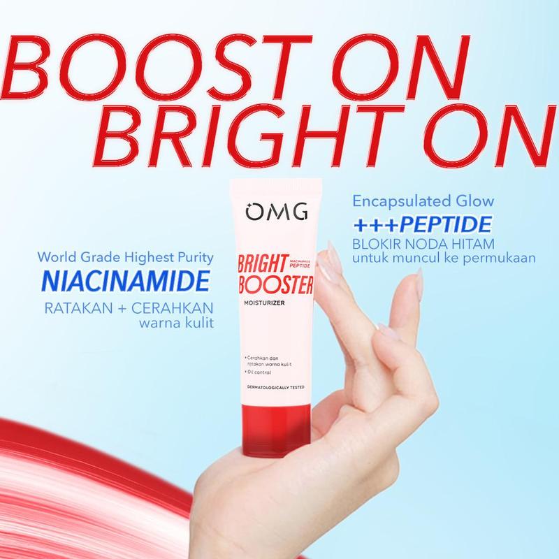 OMG Oh My Glow - Bright Booster Glow Kit Paket Perawatan Wajah untuk Kulit Tampak Glowing, Mencerahkan, Tampak Sehat, Menjaga Skin Barrier, Mengandung Niacinamide , Peptide, Vitamin C - Sabun Pembersih Wajah, Moisturizer, Sunscreen 3