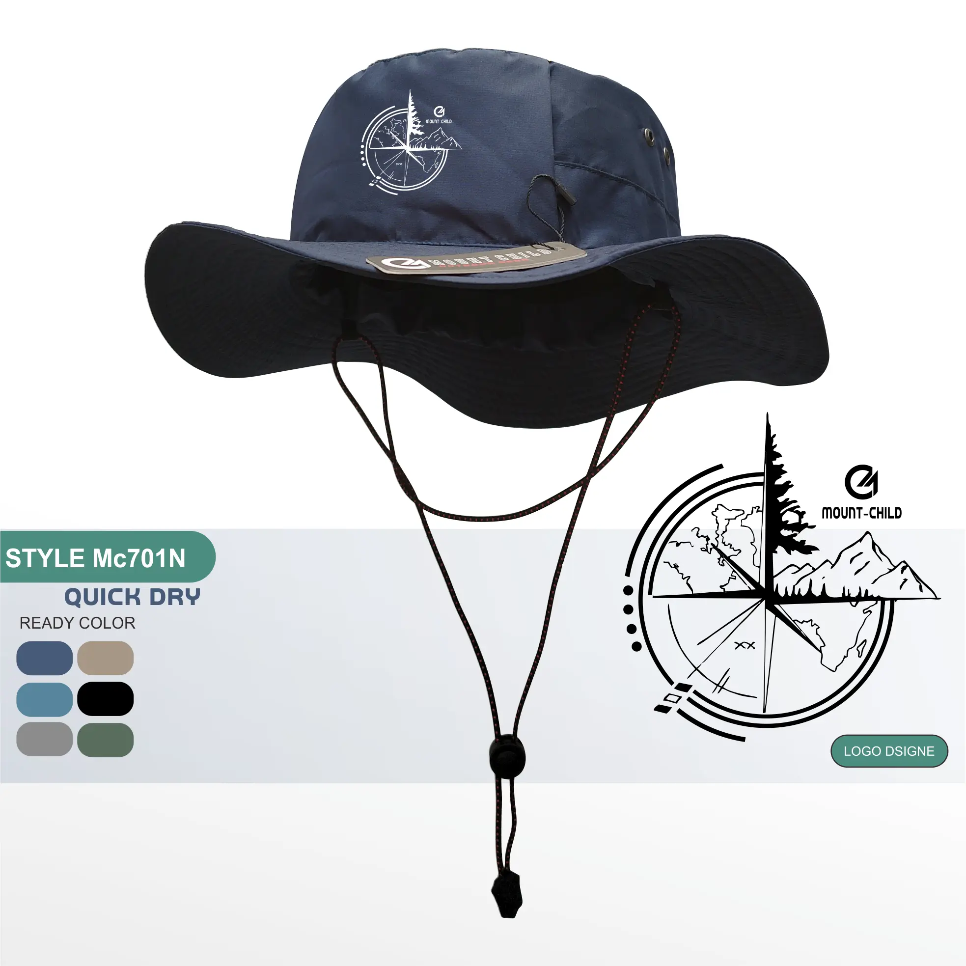 Topi Rimba Mountchild Style MC701N Quick Dry Tahan Air Outdoor