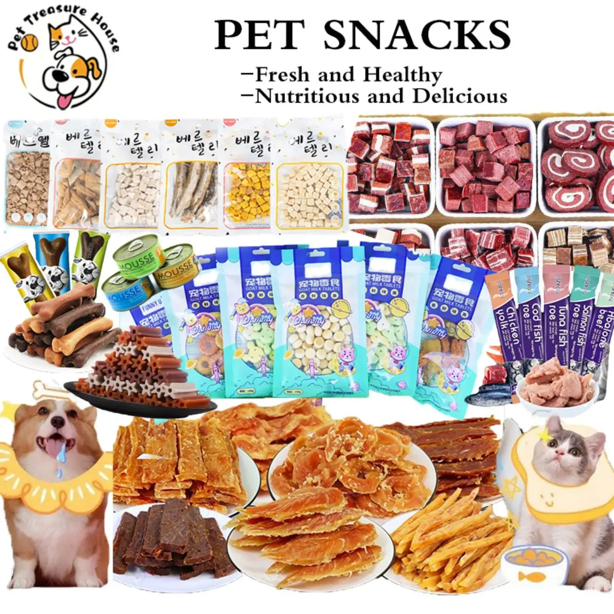 100g Pet Dog Food Beef Dog Treats Dog Snack Chicken Cheese Granule Dog Training Food bowl/dish cats