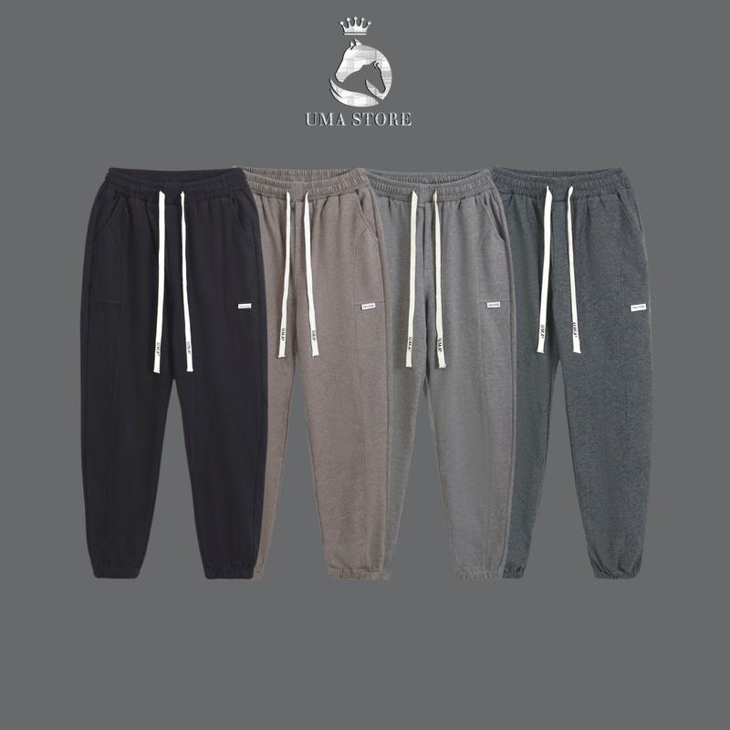 Set 3 Quần Nhung Tăm giữ nhiệt thể thao UMA STORE một lớp co giãn 4 chiều xuất xịn bo chun chuẩn form trẻ trung năng động POLOUMAOR Nam Đồng Đi bộ đường dài Black Joggers Sport