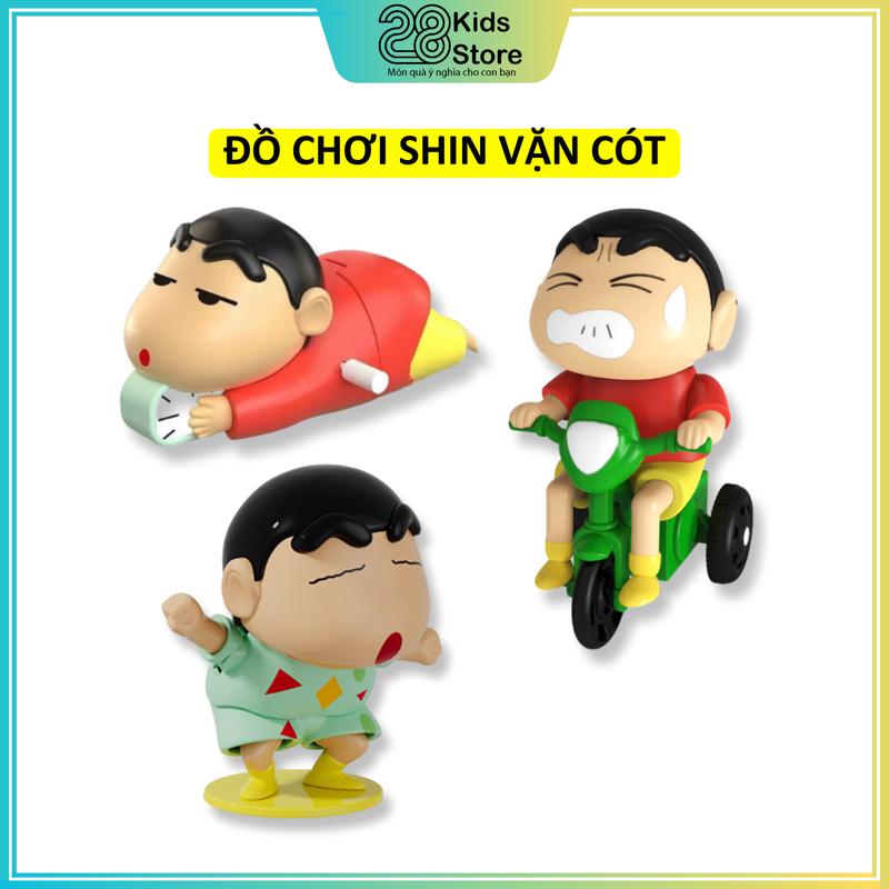 Đồ chơi Shin vặn cót nằm bò, đạp xe, lắc đầu vui nhộn - Toy Mô Hình Voi