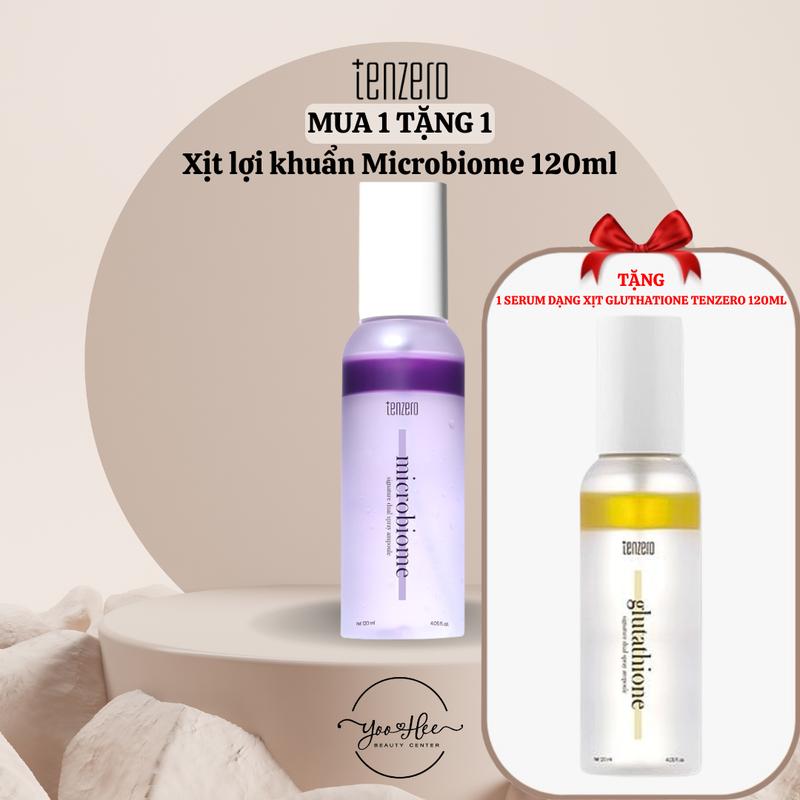 M19-MUA 1 TẶNG 1: Xịt lợi khuẩn Microbiome TENZERO 120ml TẶNG 1 Serum dạng xịt Gluthatione TENZERO 120mkl