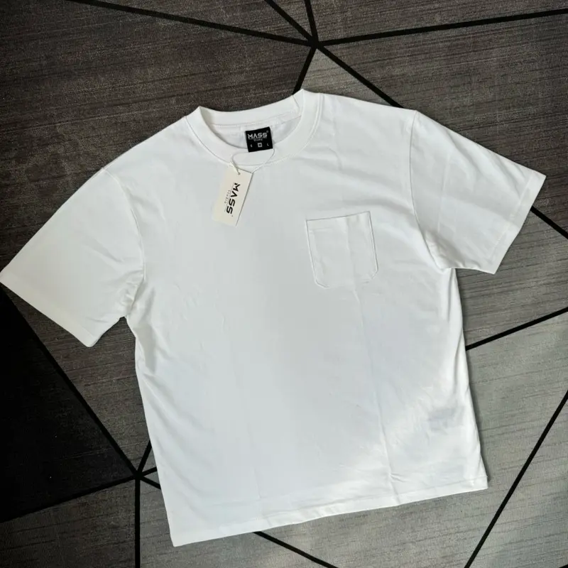 Áo thun trơn nam form regular fit đơn giản túi trước ngực 100% coton 2 chiều brand MASS STUDIO Cổ Tròn Menswear Cotton 6