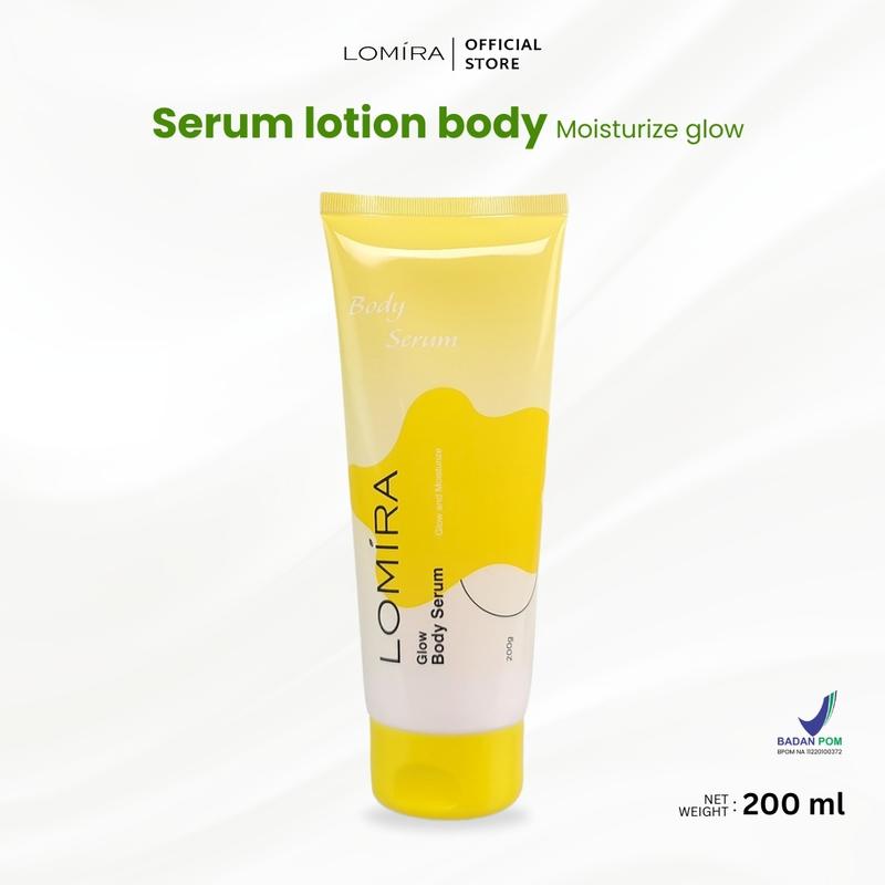 Lomira Glow Body Serum Lotion 200gr Moisturizer BPOM Vitamin Merawat Dan Mencerahkan Kulit Kering Kusam Perawatan Extract Untuk Tangan dan Body Niacinamide Tubuh Hitam Berminyak Memudarkan Hand 1