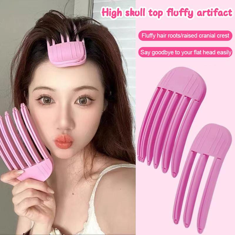 Product Introduction of New Hair Care Roots Natural Fluffy Hair Clip No Heat Plastic Hair Curler Twist Styling Diy Tools 3/ 6 Teeth Comb Fluffiness Tool 17