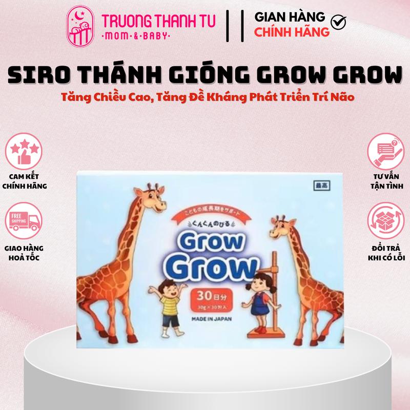  Siro Thánh Gióng GROW GROW - Tăng Chiều Cao Sức Đề Kháng Cho Bé Vitamin Siro Ăn Ngon 