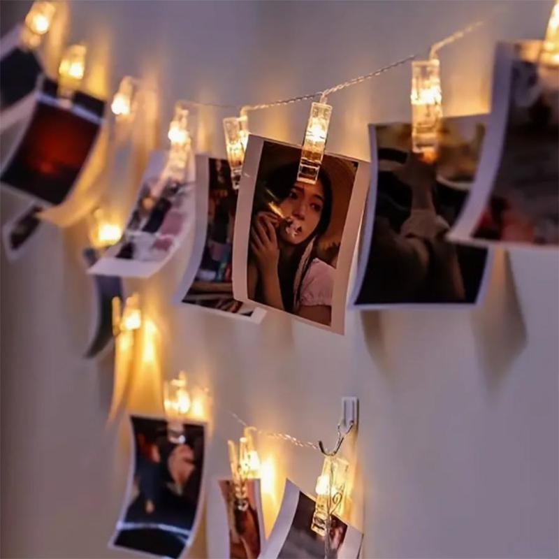 Photo Clip String Light Decoration without Battery, String Light for DIY Picture Wall Decor, Room Decor, Hanging Light for Wall Festival Party Wedding Decor, Gifts for Family Friends Girlfriend Men, Birthday Gifts, Valentine's Day Gift 2