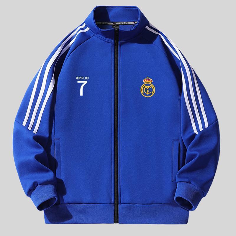 Product Introduction of Áo thun nam, phong cách No.Áo Khoác Thường Ngày Real Madrid, 7 Chiếc Huy Chương Châu Âu, Thích Hợp Cho Mùa Xuân Và Mùa Thu, Áo Khoác Mỏng Trẻ Trung, Áo Len Quần Áo Thể Thao Thường Ngày Menswear 9