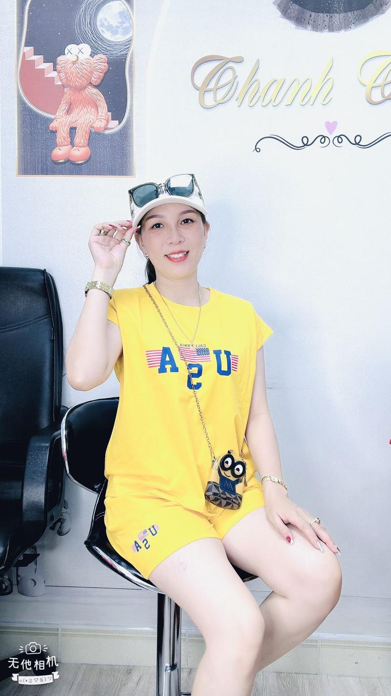 Product Introduction of MÃ _D164 BỘ THUN THÁI TAY HẾN PHOM VỪA 40_65KG Chất cotton co giãn bốn chiều,mềm mịn mát.tay ngắn,quần đùi cạp chun .phong cách thể thao Nữ Áo Thun 2