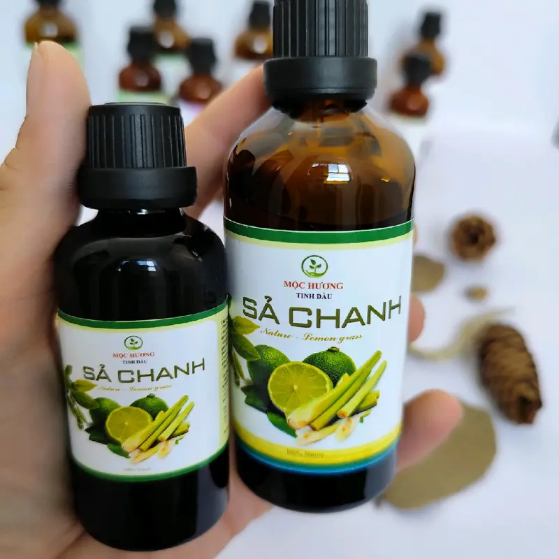 Tinh Dầu Sả Chanh Chai 100ml - Khử Mùi, Khử Khuẩn, Treo Xe, Xông Phòng Dầu Thơm Phòng 2