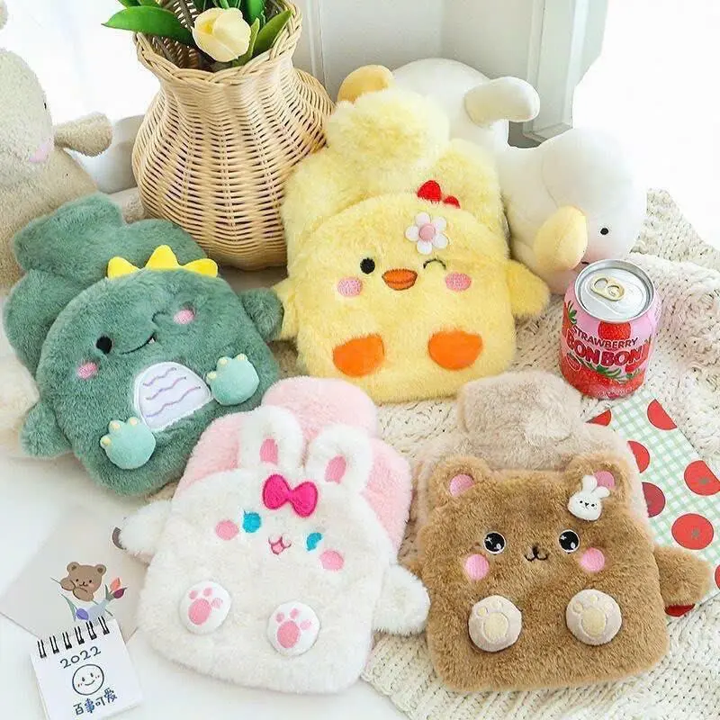 Túi Chườm Nóng Lạnh Lông Nhung Mềm Mượt,Túi Giữ Nhiệt Giảm Đau Bụng Kinh,Giữ Ấm Hạ Sốt 500ml
